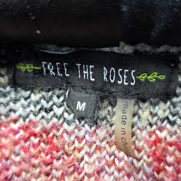 Free the Roses Women's Heart Cardigan M - Picture 9 of 10